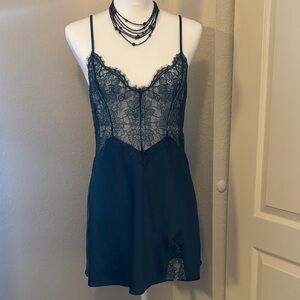 Victoria's Secret teal Lace Chemise